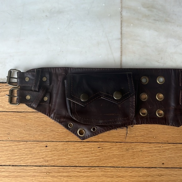 Leather utility festival belt. - Picture 2 of 5